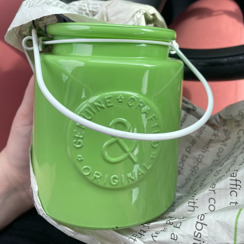 Vintage Green Hanging Jar